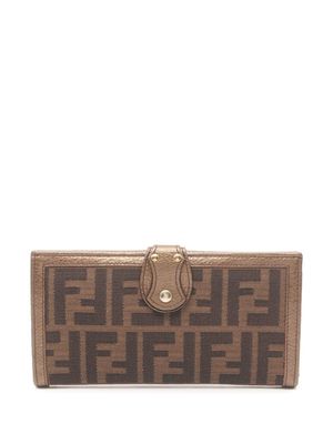 Fendi Pre-Owned 2000 Zucca bi-fold long wallet - Brown