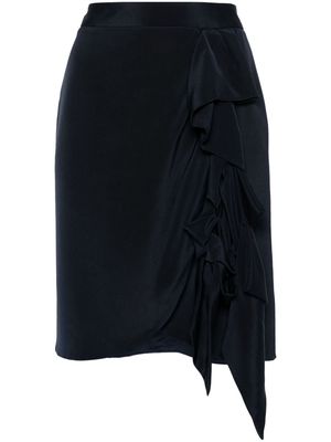 Fendi Pre-Owned 2000s ruffled silk skirt - Black