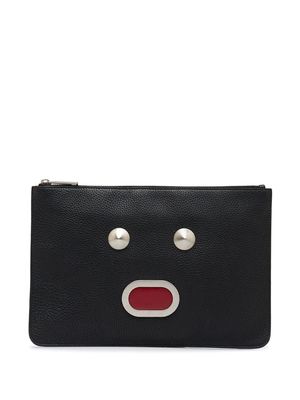 Fendi Pre-Owned 2010-2022 Faces leather clutch bag - Black