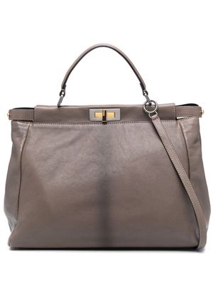 Fendi Pre-Owned 2010s Peekaboo leather tote bag - Brown