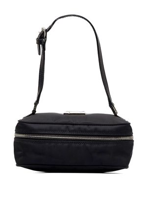 Fendi Pre-Owned 2012 FF-plaque vanity bag - Black