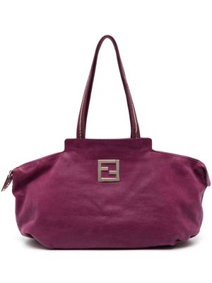 Fendi Pre-Owned Chain leather tote bag - Purple