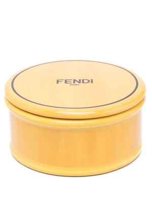 Fendi Pre-Owned logo-print porcelain jewellery box - Yellow