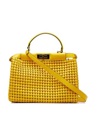 Fendi Pre-Owned medium Peekaboo leather handbag - Yellow
