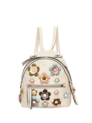 Fendi Pre-Owned mini By The Way Flowerland backpack - White