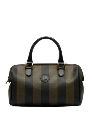 Fendi Pre-Owned Pequin top-zip Boston handbag - Black