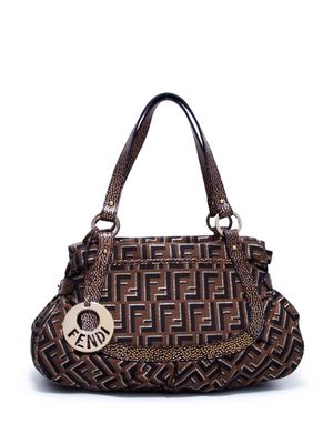 Fendi Pre-Owned Zucca canvas shoulder bag - Brown