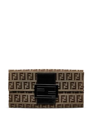 Fendi Pre-Owned Zucchino Continental wallet - Brown