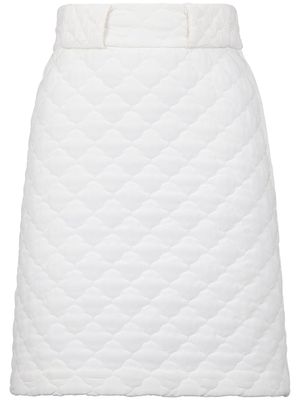 Fendi quilted high-waisted skirt - White