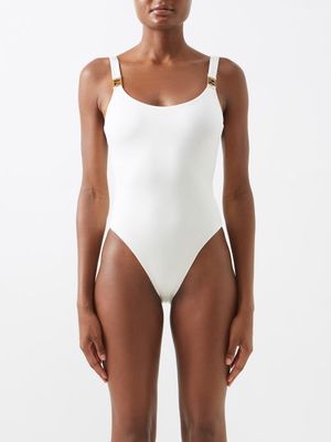 Fendi - Reversible Ff-print Swimsuit - Womens - White