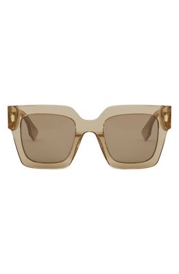 Fendi Roma 50mm Square Sunglasses in Bronze