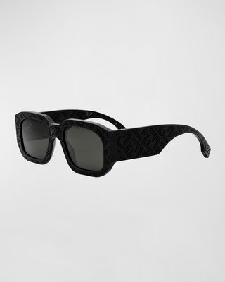 Fendi Shadow Acetate Rectangle Sunglasses