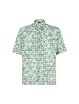 Fendi Shirt Li Fringed Print Ff