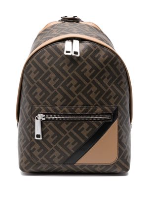 FENDI small Fndi Diagonal backpack - Brown