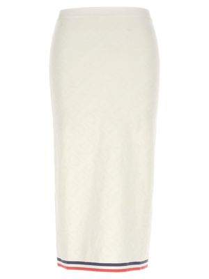 Fendi Viscose Ff Midi Skirt