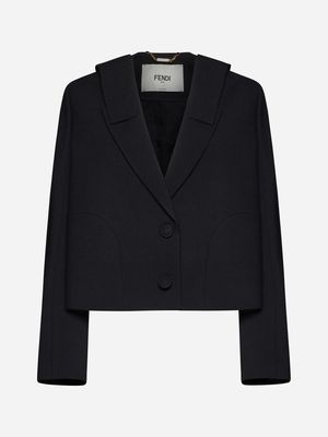 Fendi Wool-blend Bolero Blazer