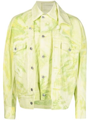 Feng Chen Wang Abstract Dream denim jacket - Green