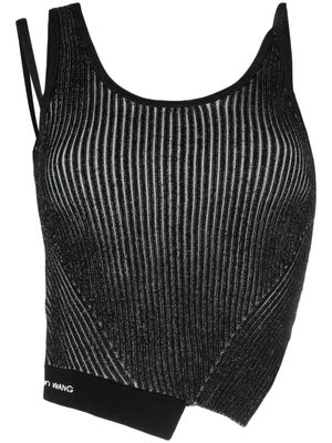 Feng Chen Wang asymmetric vest top - Black