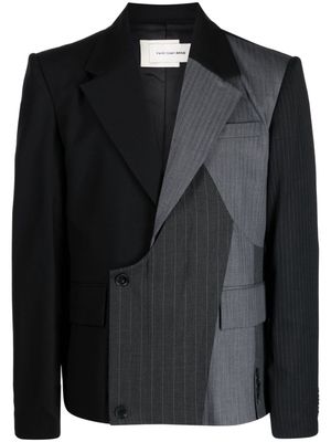 Feng Chen Wang asymmetric wool blazer - Black