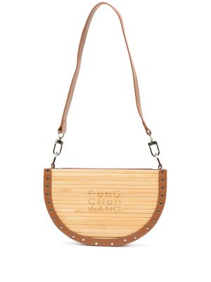 Feng Chen Wang bamboo faux-leather shoulder bag - Brown