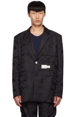 Feng Chen Wang Black Polyester Blazer