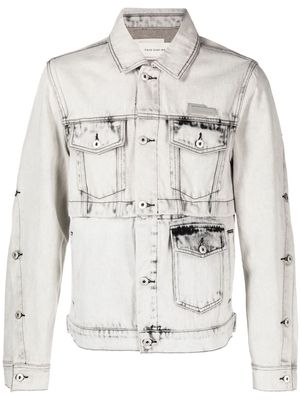 Feng Chen Wang button-up denim jacket - Grey