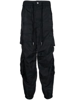 Feng Chen Wang camouflage-print cargo trousers - Black