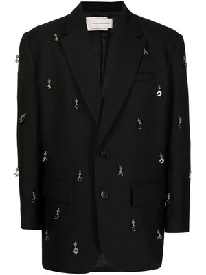 Feng Chen Wang charm-embellished blazer - Black