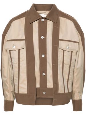 Feng Chen Wang colour-block shirt jacket - Neutrals