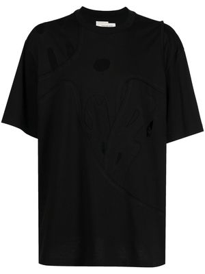 Feng Chen Wang cut-out detail cotton T-shirt - Black