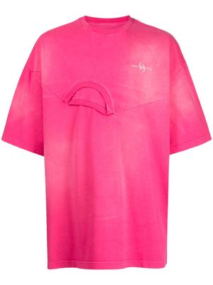 Feng Chen Wang deconstructed cotton T-shirt - Pink
