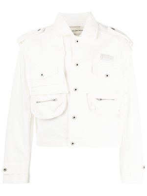Feng Chen Wang deconstructed denim jacket - White
