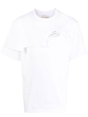 Feng Chen Wang double-collar detail T-shirt - White