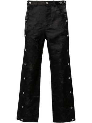 Feng Chen Wang Dragon mid-rise straight-leg trousers - Black