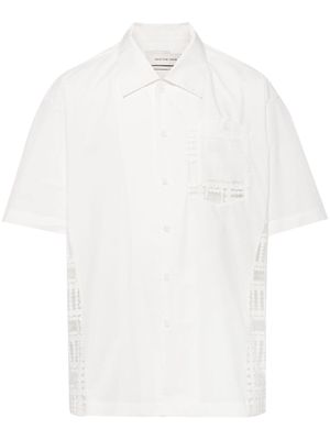 Feng Chen Wang embroidered panelled shirt - White