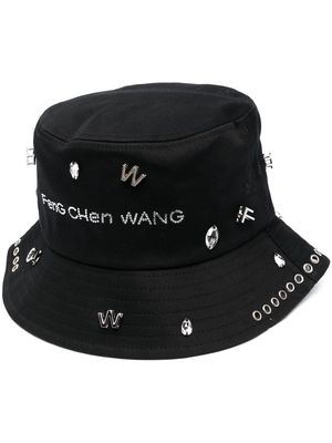 Feng Chen Wang gem-logo bucket hat - Black
