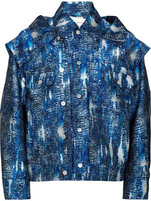 Feng Chen Wang jacquard-patterned jacket - Blue