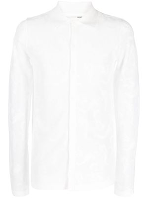Feng Chen Wang jacquard semi-sheer shirt - White