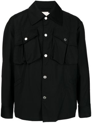 Feng Chen Wang jade-stone shirt jacket - Black