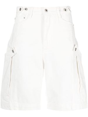 Feng Chen Wang knee-length denim shorts - White