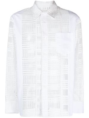 Feng Chen Wang lace cut-out shirt - White