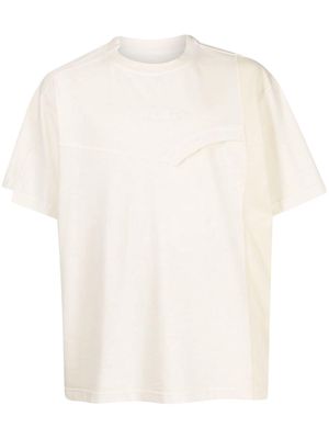 Feng Chen Wang layered short-sleeved T-shirt - Neutrals