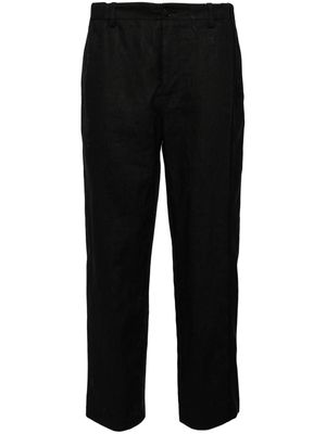 Feng Chen Wang linen straight-leg trousers - Black