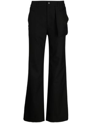Feng Chen Wang mid-rise button-fastening flared trousers - Black