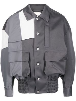 Feng Chen Wang multi-panel shirt jacket - Grey