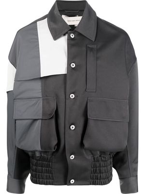 Feng Chen Wang multi-pocket shirt jacket - Grey