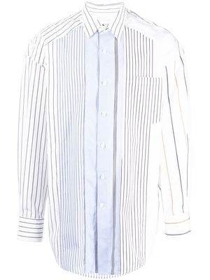 Feng Chen Wang multi stripe-print shirt - White