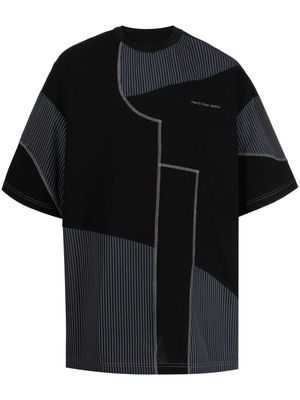 Feng Chen Wang panelled cotton T-shirt - Black