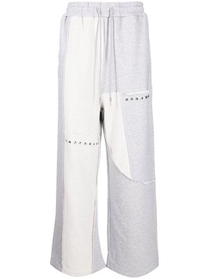 Feng Chen Wang patchwork track pants - Grey