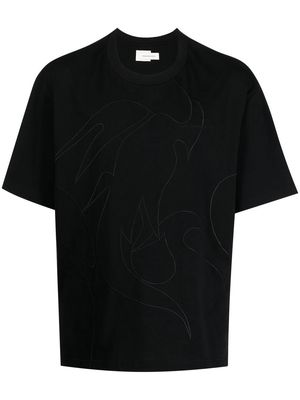 Feng Chen Wang Phoenix embroidered T-shirt - Black